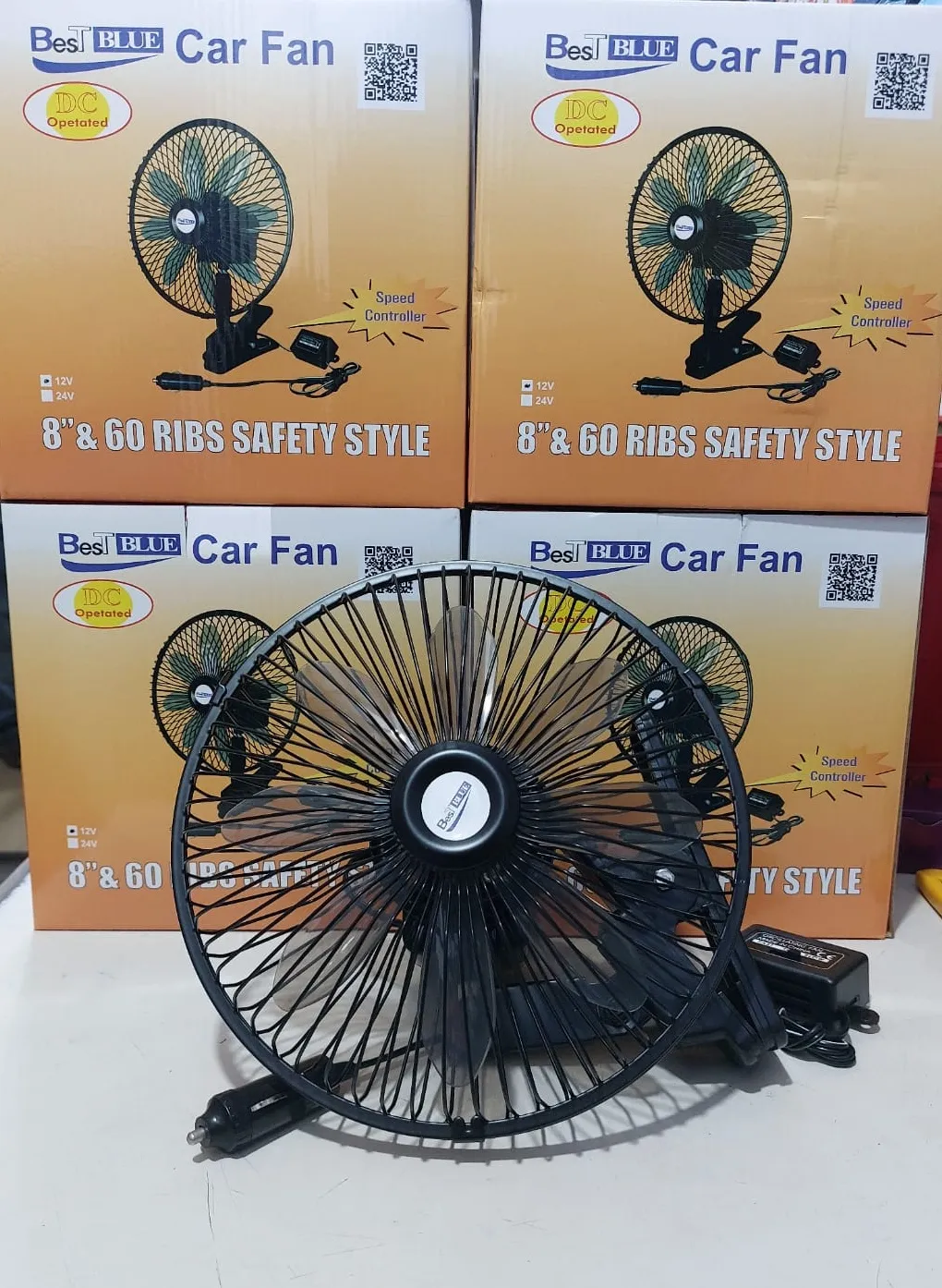 Best BLUE Car Fan with Speed Controller