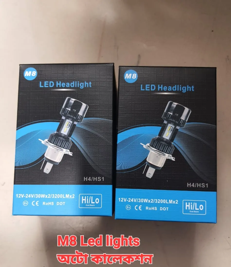 M8 LED Headlight H4/HS1 Dual Beam 12V-24V