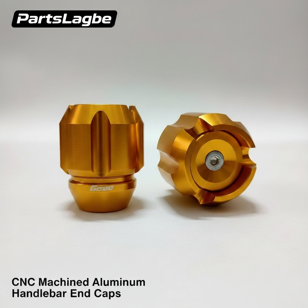 GOYO Universal CNC Aluminum Motorcycle Front Axle Sliders - Gold (1 Pair)