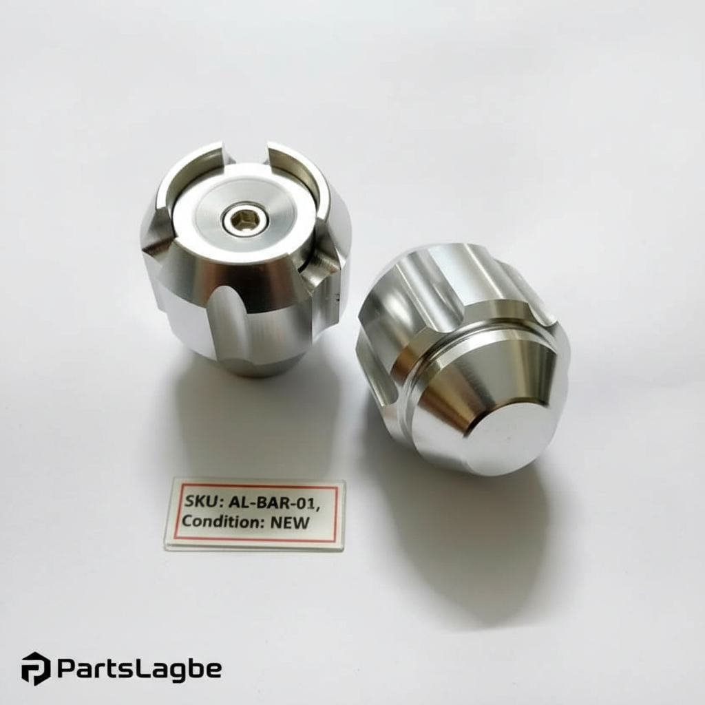 GOVO Universal CNC Aluminum Motorcycle Front Axle Sliders - Silver (1 Pair)