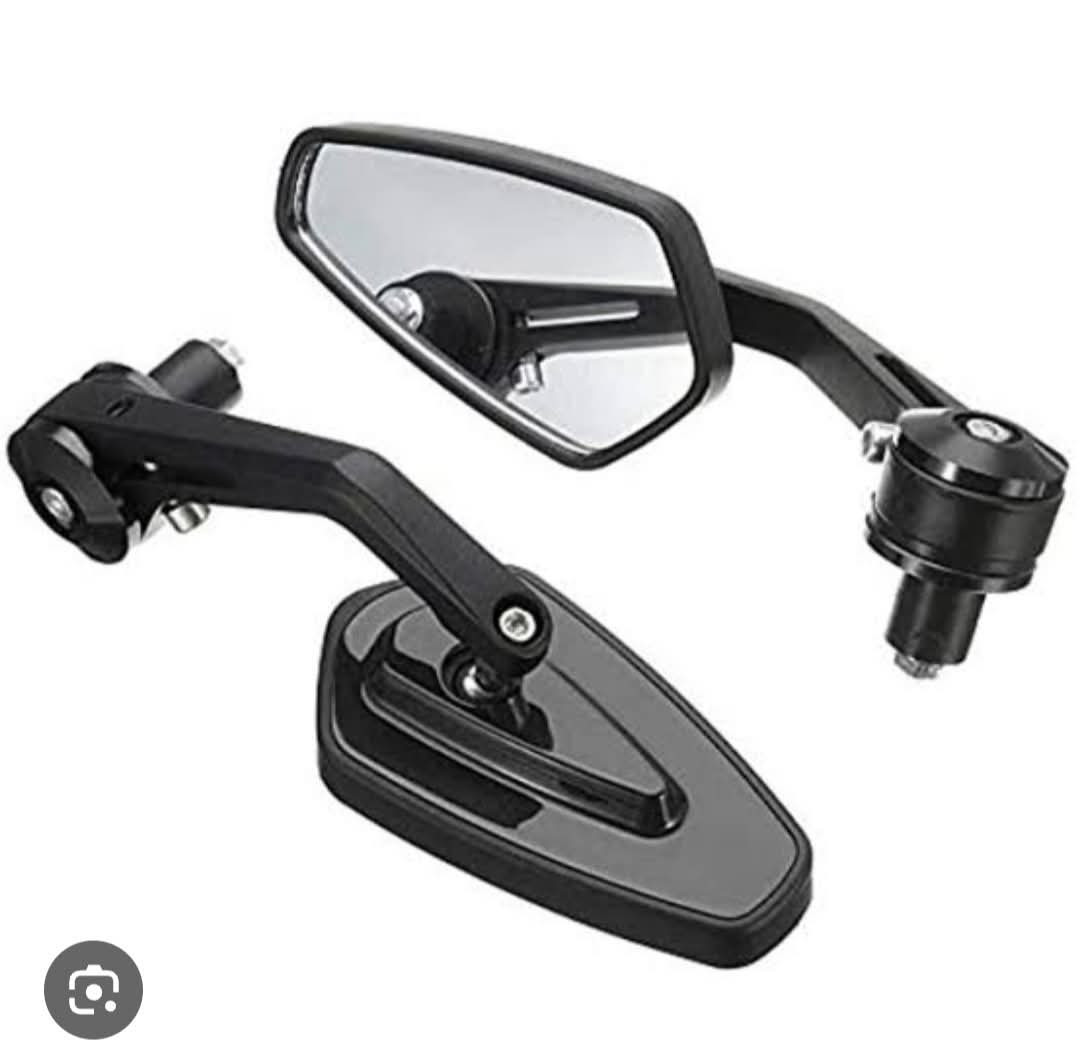Universal Motorcycle Bar End Mirrors (Round/Oval Set)